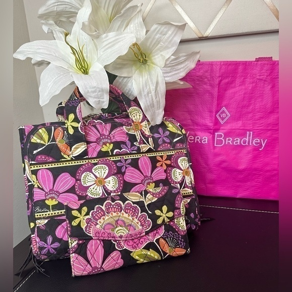 Vera Bradley Pirouette Pink Hanging Travel Organizer and long wallet‍‍‍‍‍﻿﻿﻿﻿﻿﻿﻿ - Picture 6 of 16